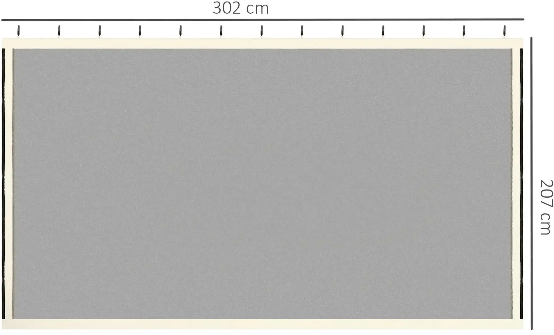 Москитная сетка для садового павильона Outsunny 84C-142 302x207cm (Black/Beige)