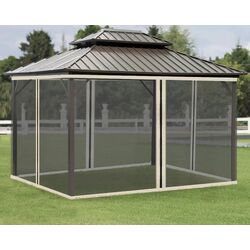 Москитная сетка для садового павильона Outsunny 84C-142 335x207cm (Black/Beige) Thumb