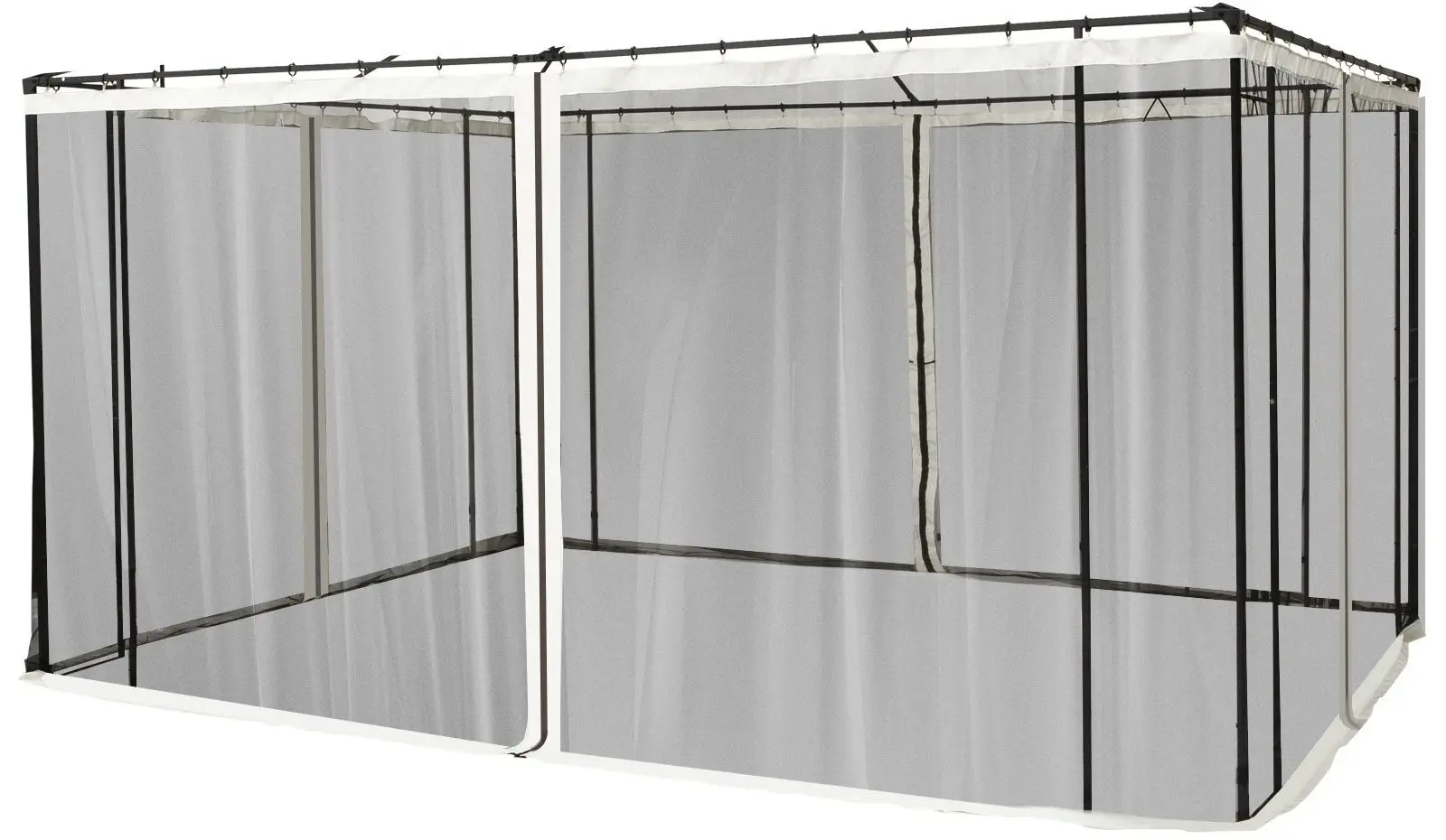 Москитная сетка для садового павильона Outsunny 84C-142V02 (Black/Beige) - 2