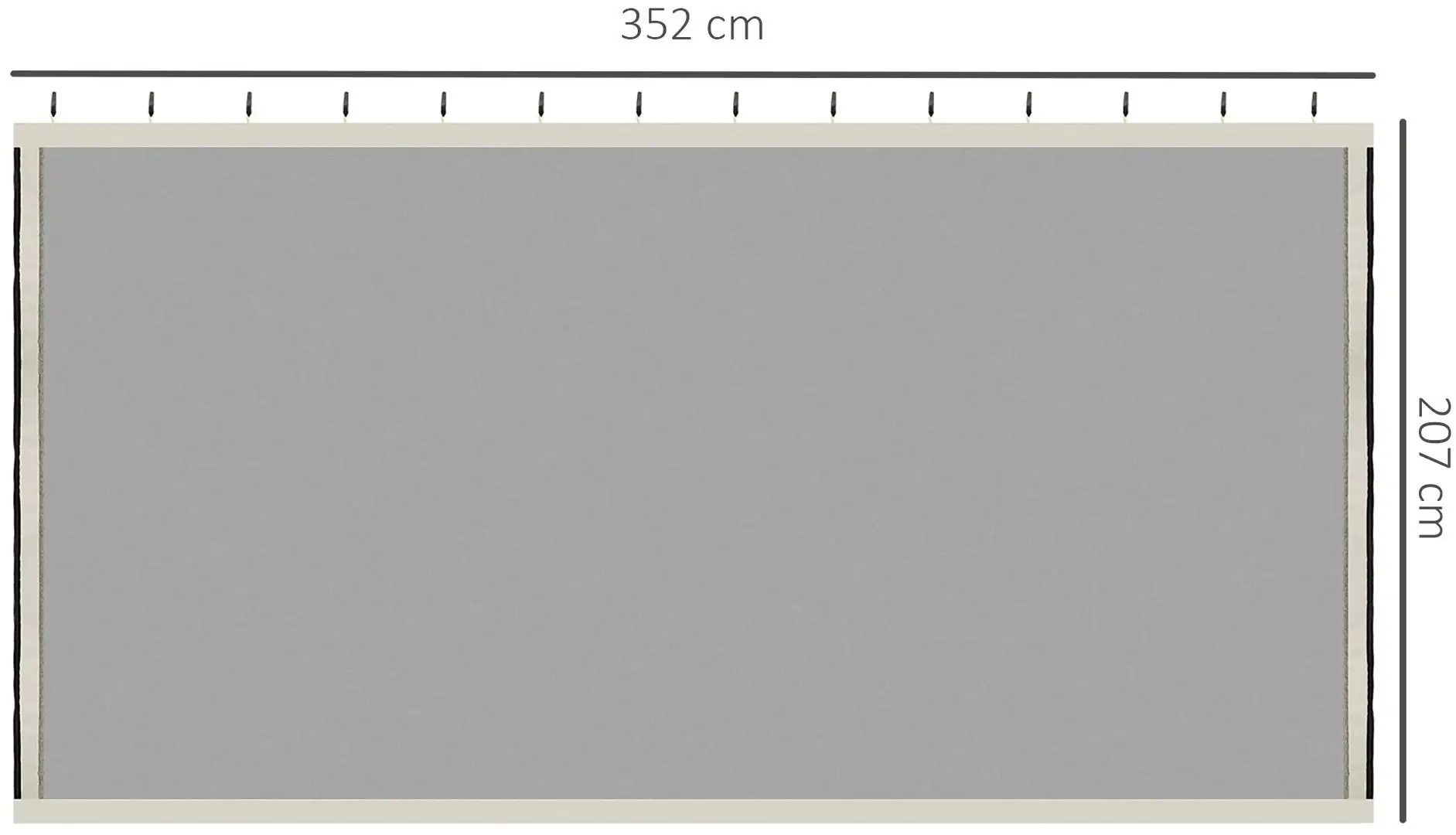 Москитная сетка для садового павильона Outsunny 84C-142V02 (Black/Beige) - 3