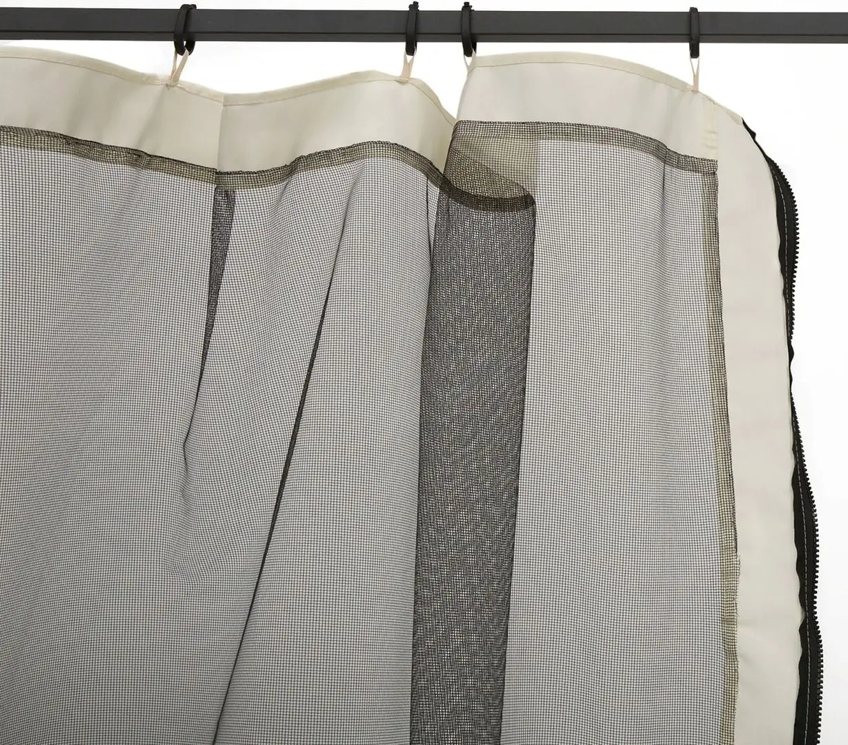 Москитная сетка для садового павильона Outsunny 84C-142V02 (Black/Beige) - 6