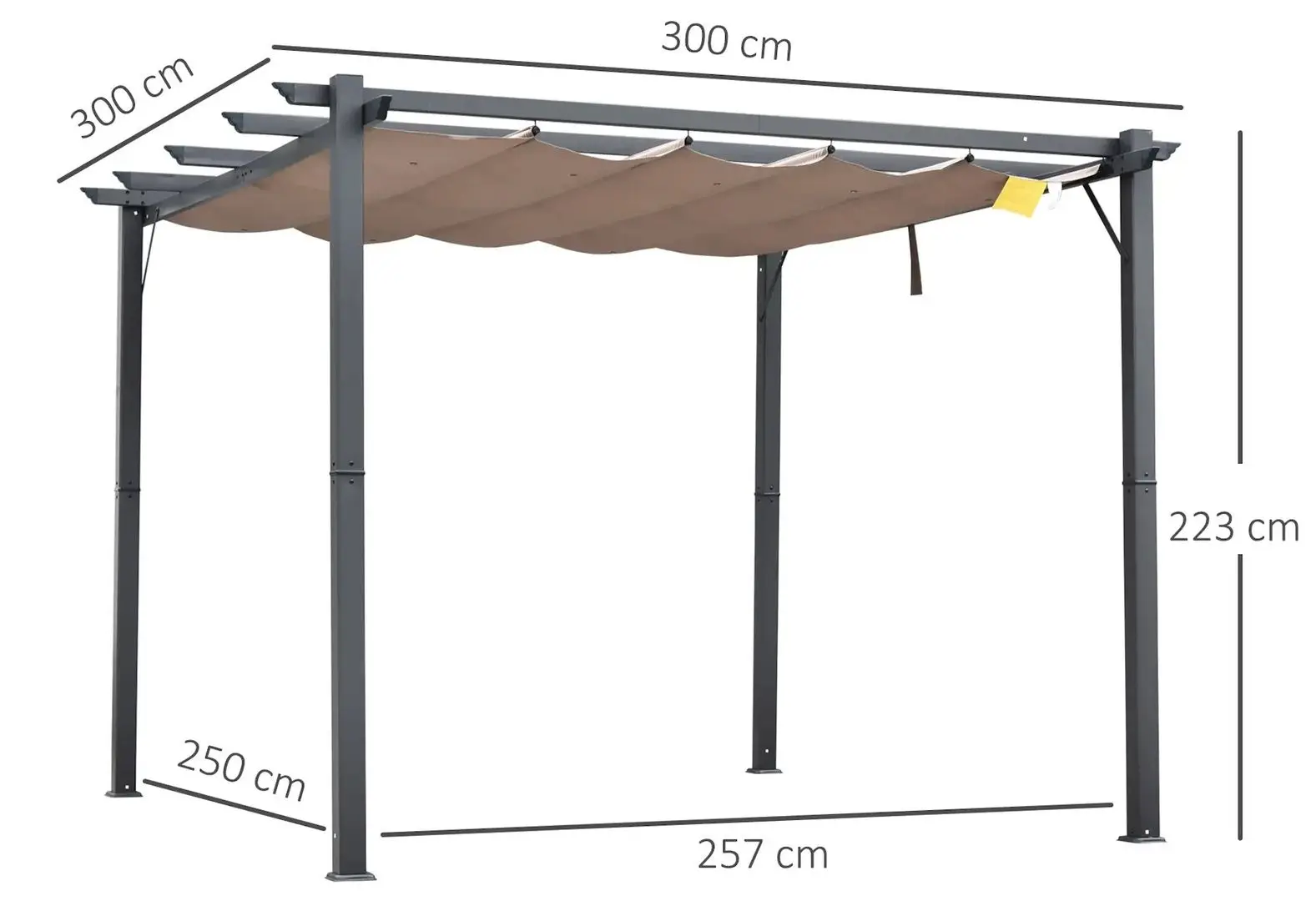 Pergola Outsunny 84C-054BK (Grey/Brown)