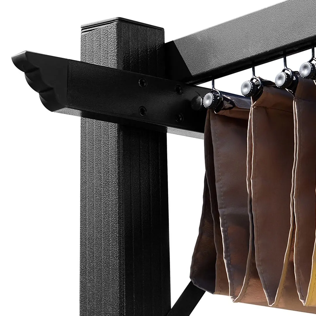 Пергола Outsunny 84C-055BK 3x4 (Black/Brown) - 6