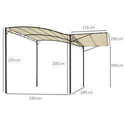 Pergola Outsunny 84C-135 (Beige) Thumb