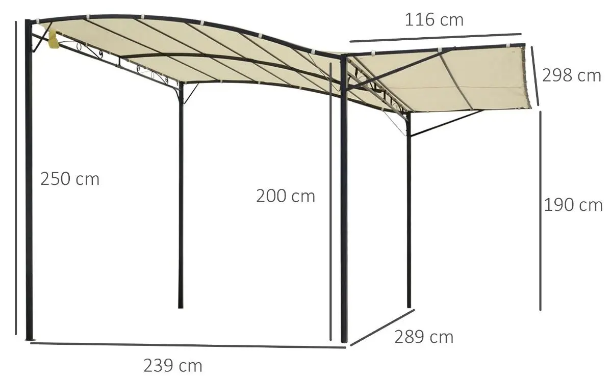 Pergola Outsunny 84C-135 (Beige)