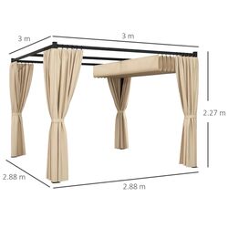 Пергола Outsunny 84C-441V00BG 3x3 (Beige) Thumb
