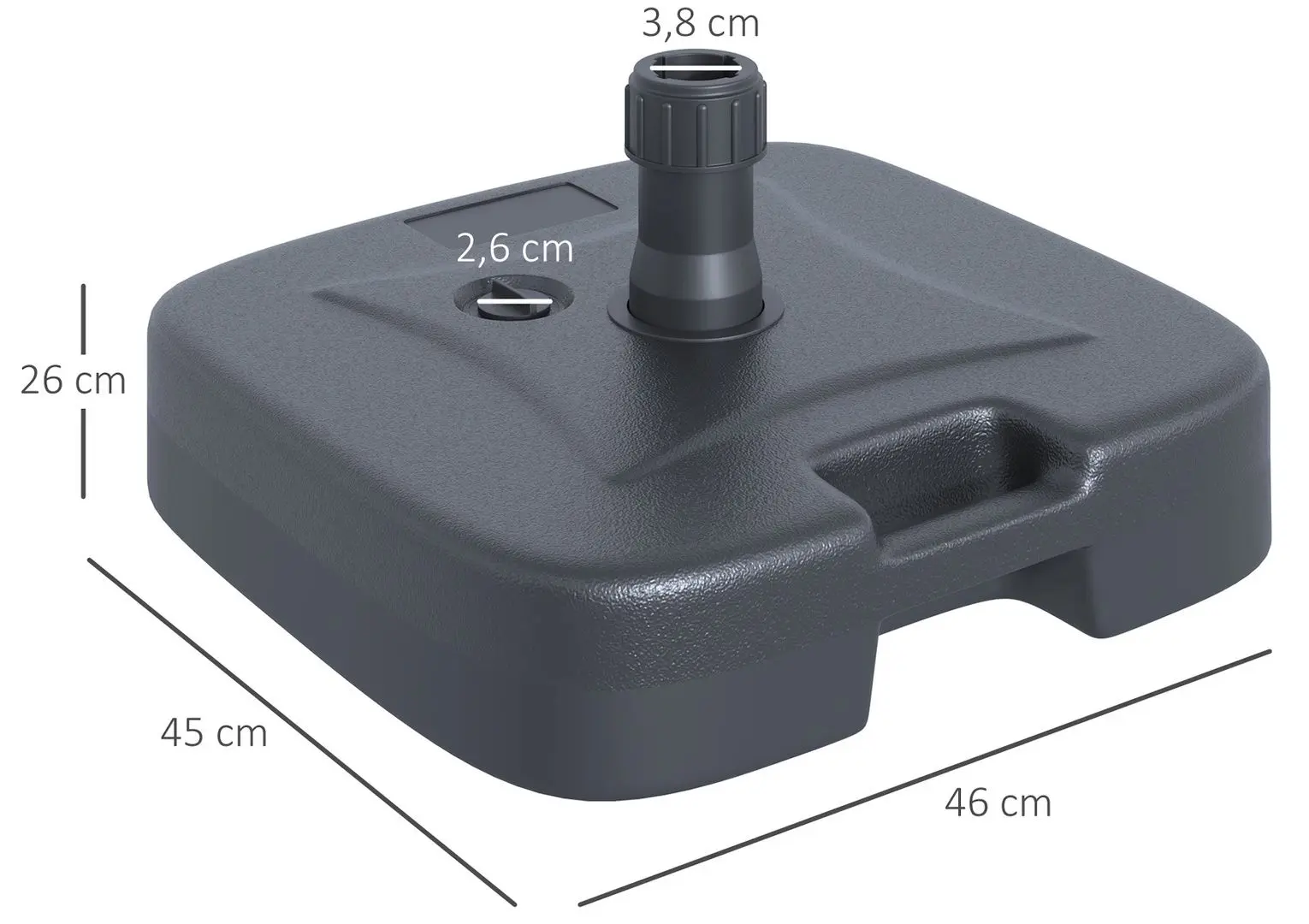 Подставка для зонта Outsunny 84D-050 (Black)