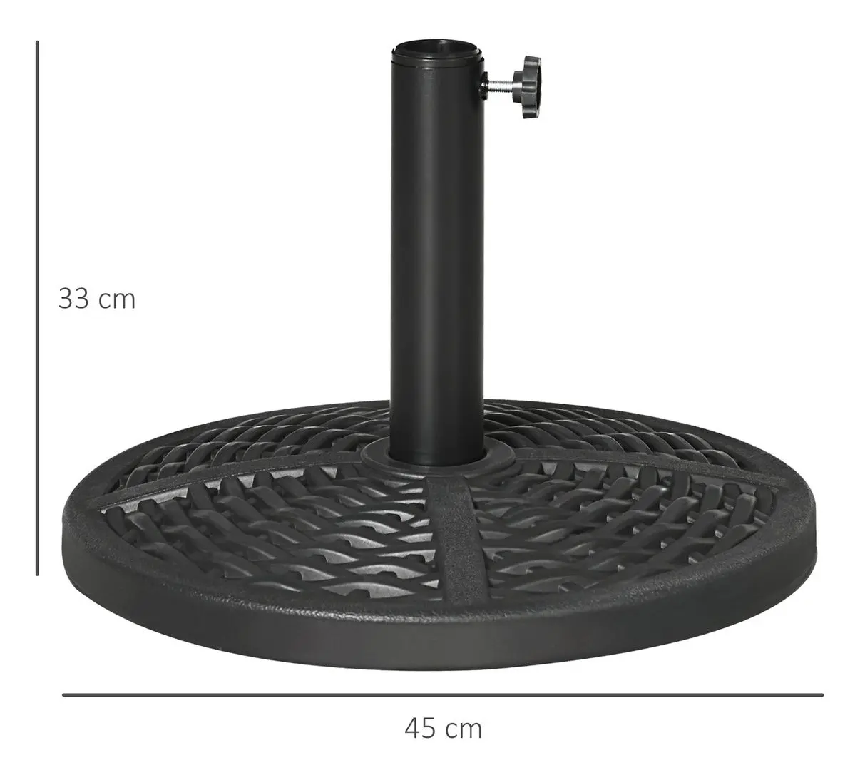 Suport pentru umbrela Outsunny 84D-170V01BK (Black) - 7