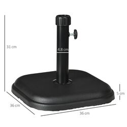 Подставка для зонта Outsunny 84D-249V00BK (Black) Thumb