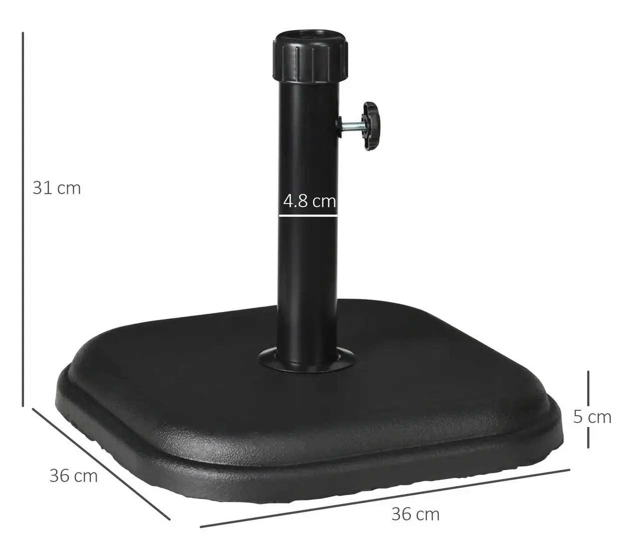 Подставка для зонта Outsunny 84D-249V00BK (Black) - 5