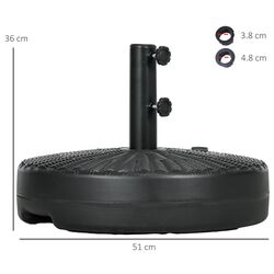 Suport pentru umbrela Outsunny 84D-275V00BK (Black) Thumb