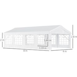 Садовый павильон Outsunny 01-0803 8x4 (White) Thumb