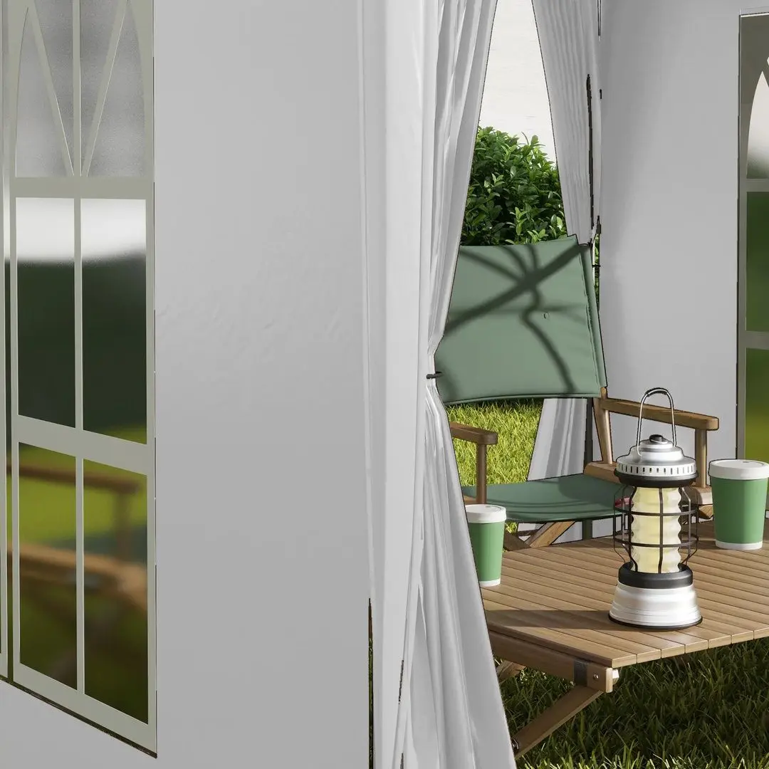 Pavilion de gradina Outsunny 100110-066W 2x2 (White)