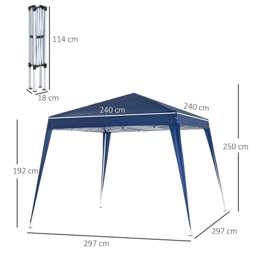 Pavilion de gradina Outsunny 840-159BU 2.4x2.4 (Blue)