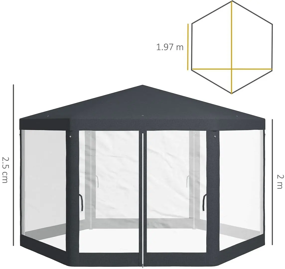 Pavilion de gradina Outsunny 84C-044 4x4 (Grey) - 6