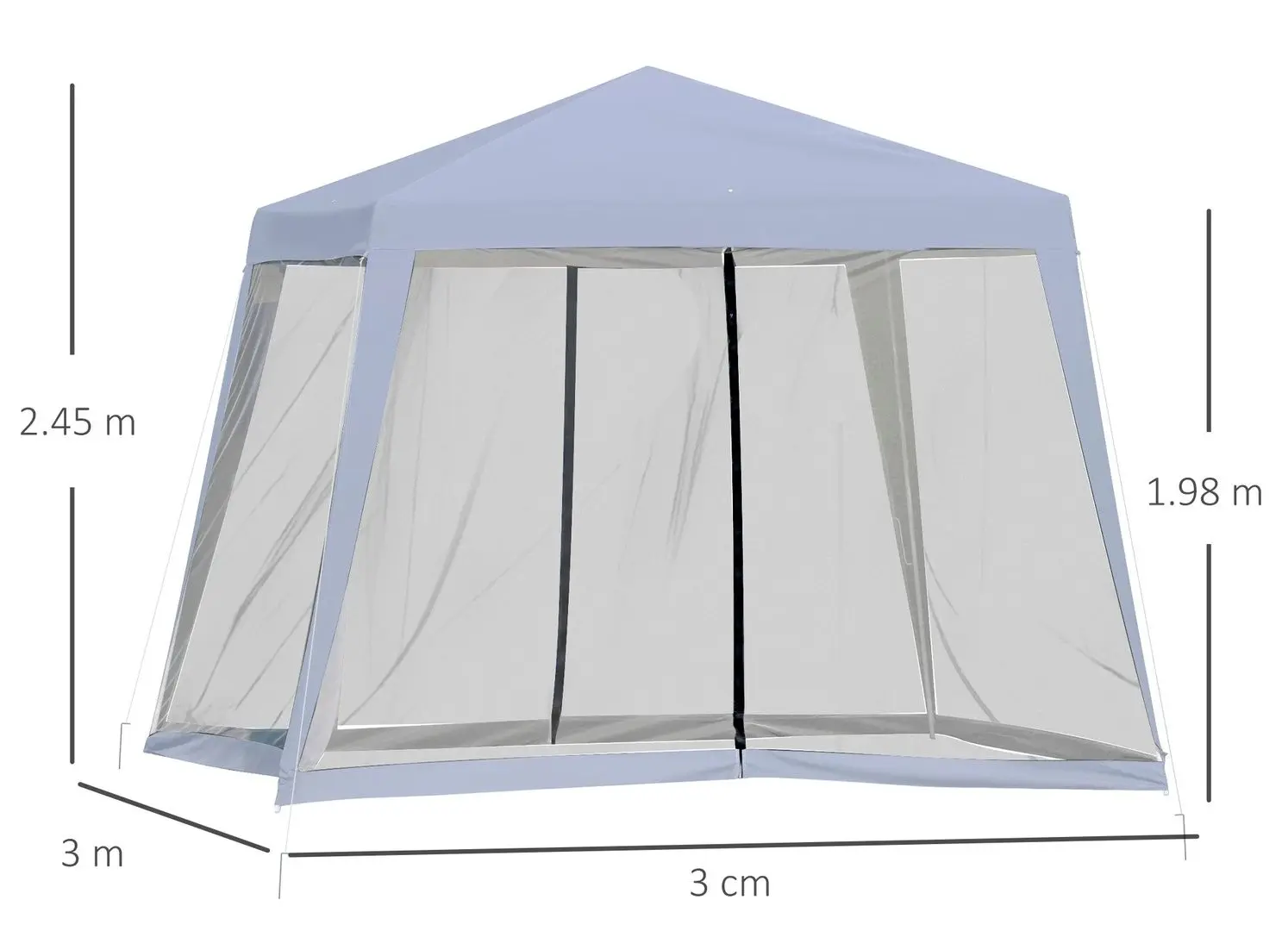 Pavilion de gradina Outsunny 84C-090GY 3x3 (Grey)