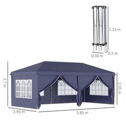 Pavilion de gradina Outsunny 84C-104V01BU 585x295 (Blue) Thumb