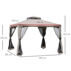Pavilion de gradina Outsunny 84C-133CG 294x294 (Taupe) Thumb