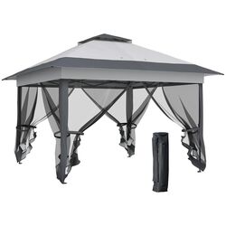 Pavilion de gradina Outsunny 84C-252V01CG 3.6x3.6 (Grey) Thumb