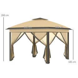 Садовый павильон Outsunny 84C-300V01BG 330x330x288 (Beige) Thumb