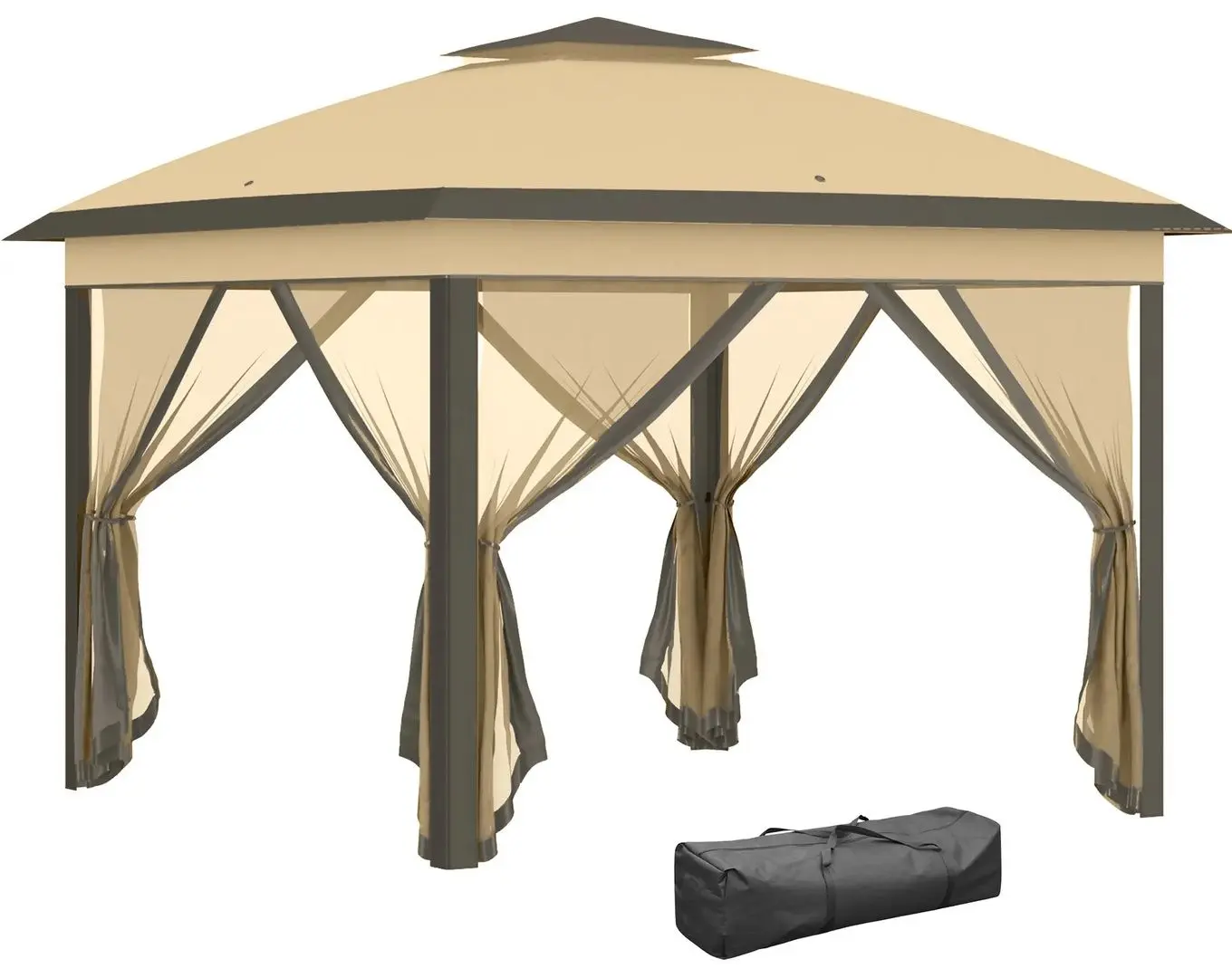 Садовый павильон Outsunny 84C-300V01BG 330x330x288 (Beige)