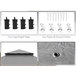 Pavilion de gradina Outsunny 84C-353V00CG 392x392x283 (Light Grey) Thumb