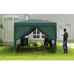 Pavilion de gradina Outsunny 84C-430 3x3 (Green) Thumb