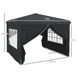 Садовый павильон Outsunny 84C-460V00CG 3x3 (Grey) Thumb