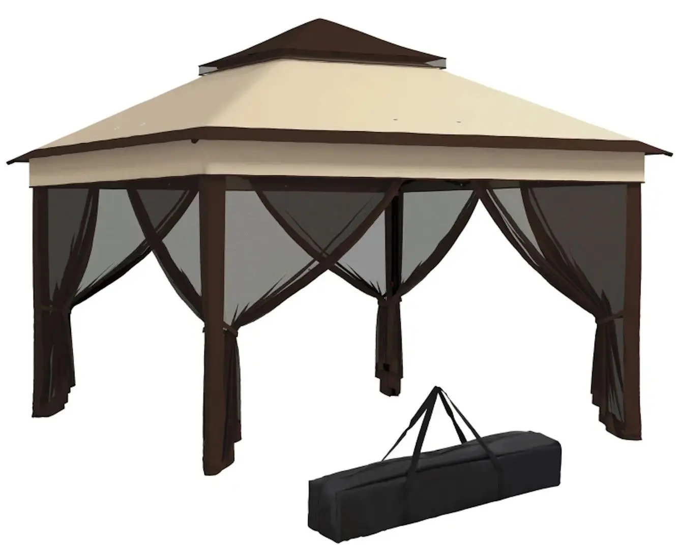 Pavilion de gradina Outsunny 84C-463V00BG 3x3 (Beige)