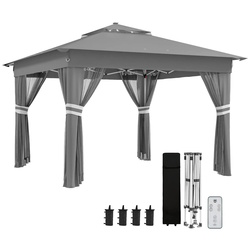 Pavilion de gradina Outsunny 84C-483V00WT 3x3 (Grey) Thumb