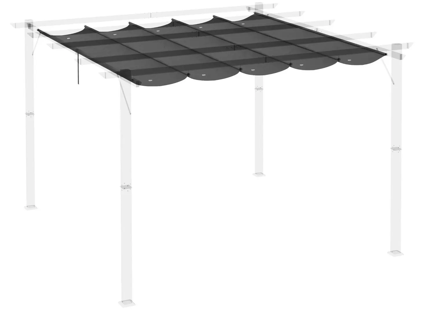 Copertina de rezerva pentru pergola Outsunny 84C-372V00CG (Dark Grey)