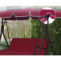 Copertina de rezerva pentru balansoar de gradina Outsunny 84A-287V00WR (Wine Red) Thumb