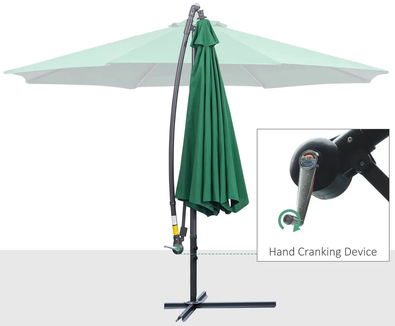 Umbrela de soare Outsunny 01-0219 (Green)