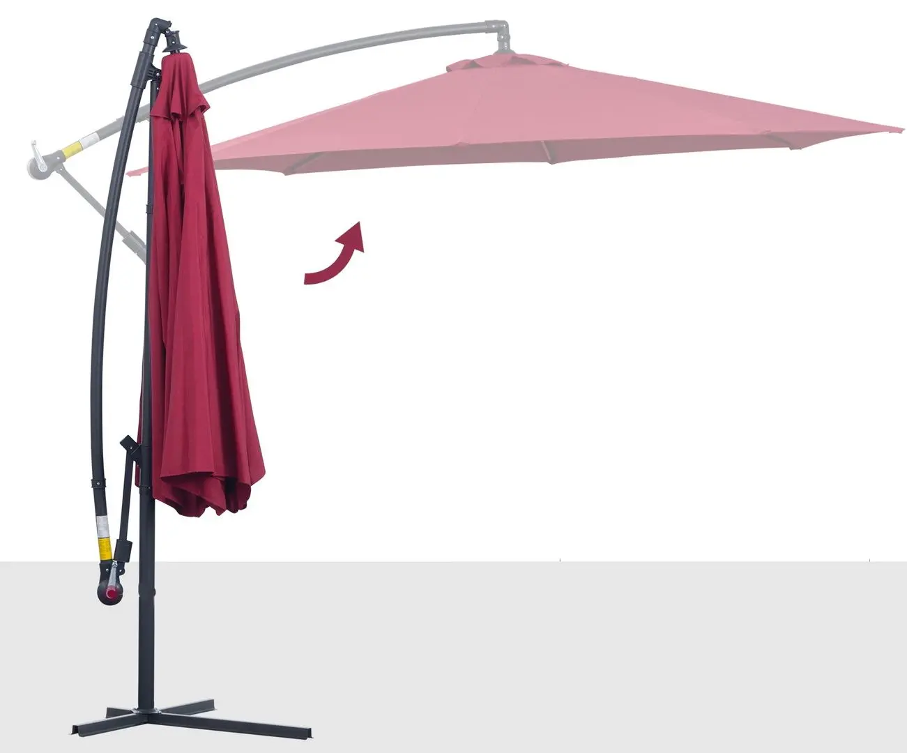 Зонт от солнца Outsunny 01-0584 (Burgundy)