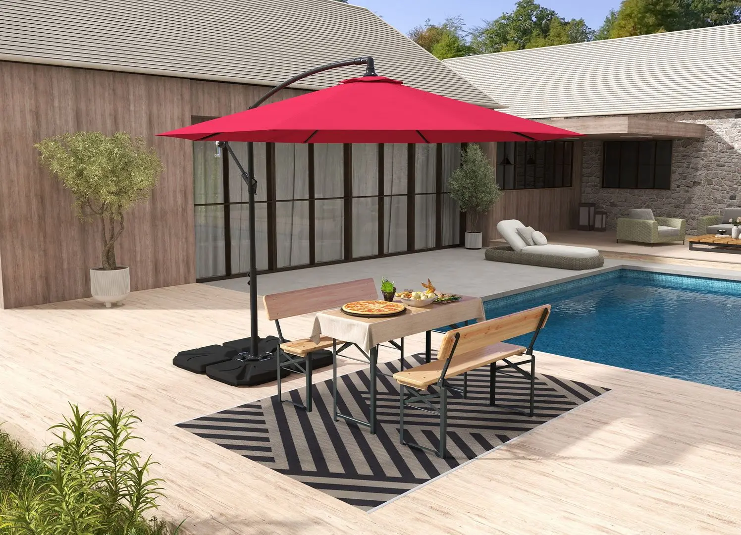 Зонт от солнца Outsunny 01-0584 (Burgundy)