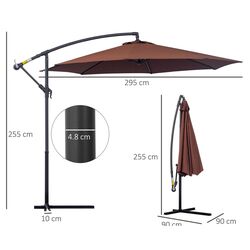 Umbrela de soare Outsunny 01-0585 (Coffe) Thumb