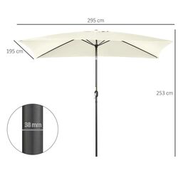 Umbrela de soare Outsunny 84D-036V00CW (White-Cream) Thumb