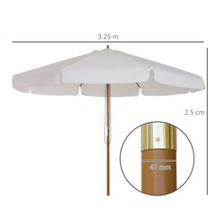 Зонт от солнца Outsunny 84D-040 (Cream) Thumb