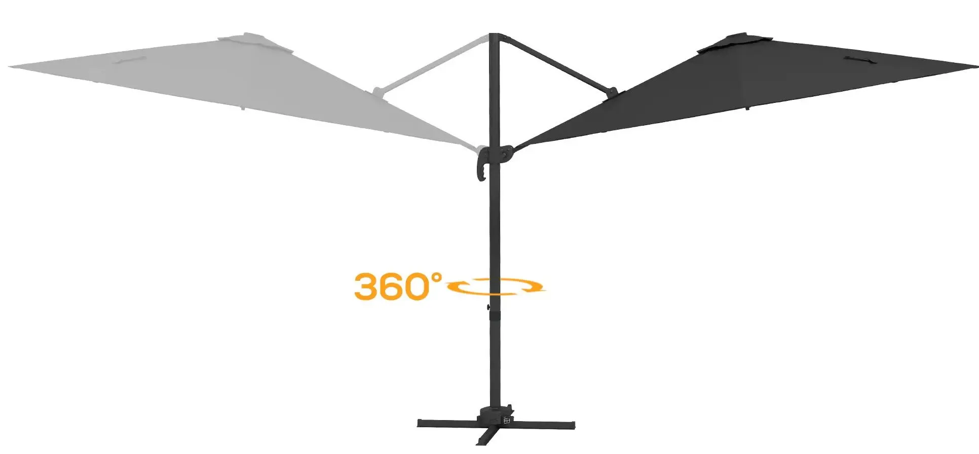 Umbrela de soare Outsunny 84D-110V03CG LED (Grey)
