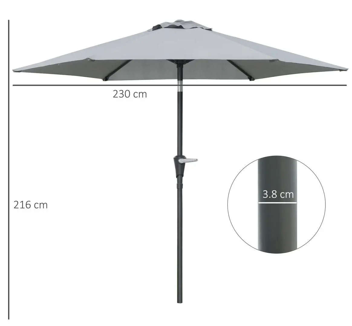 Umbrela de soare Outsunny 84D-117GY (Grey)