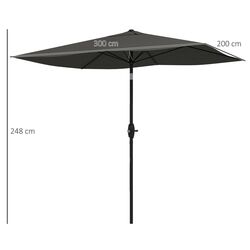 Зонт от солнца Outsunny 84D-158V01CG (Grey) Thumb