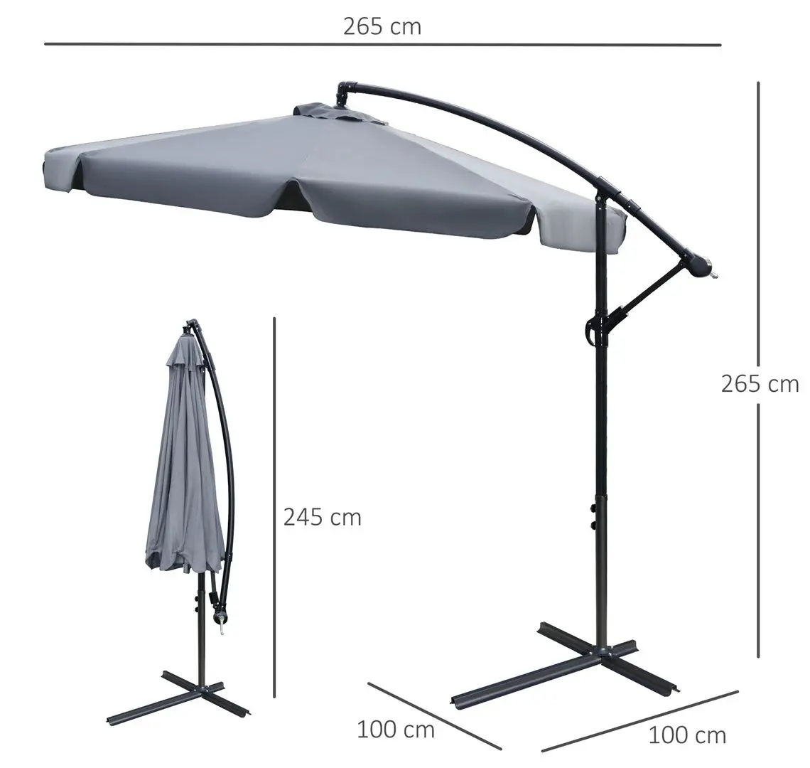 Umbrela de soare Outsunny 84D-161CG (Grey)