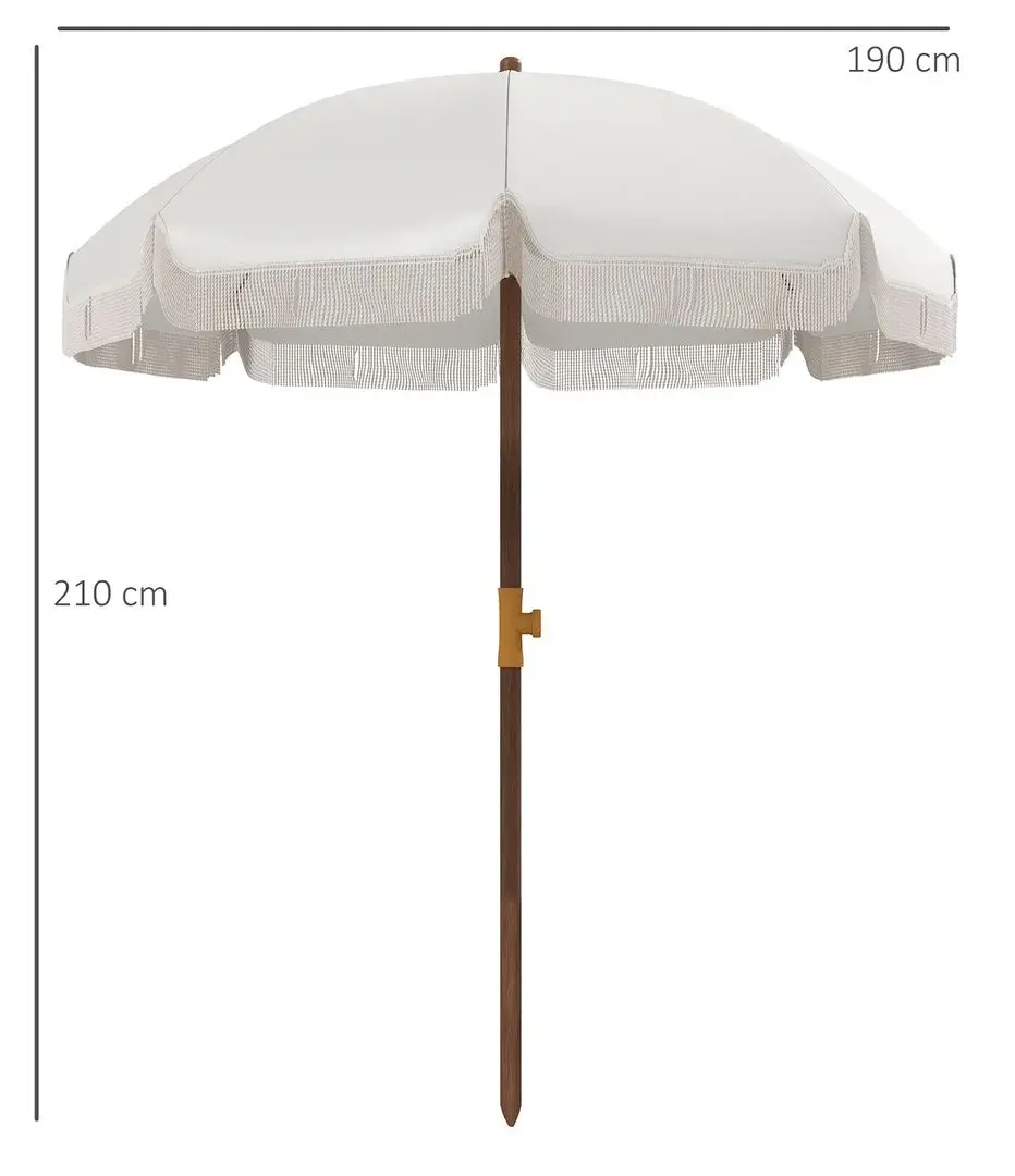 Зонт от солнца Outsunny 84D-299V00CW (White-Cream) - 7