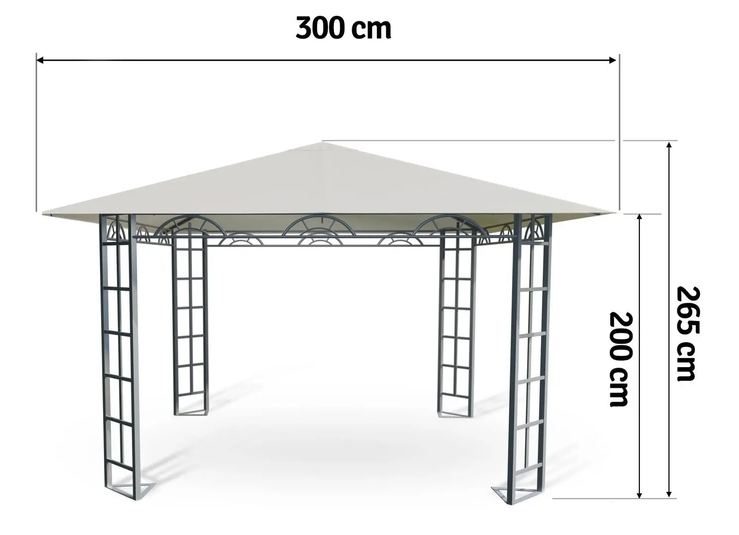 Pavilion de gradina Plonos 4932 3x3m (Beige)