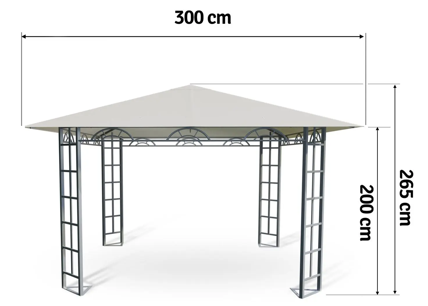 Садовый павильон Plonos 4934 3x3m (Beige)