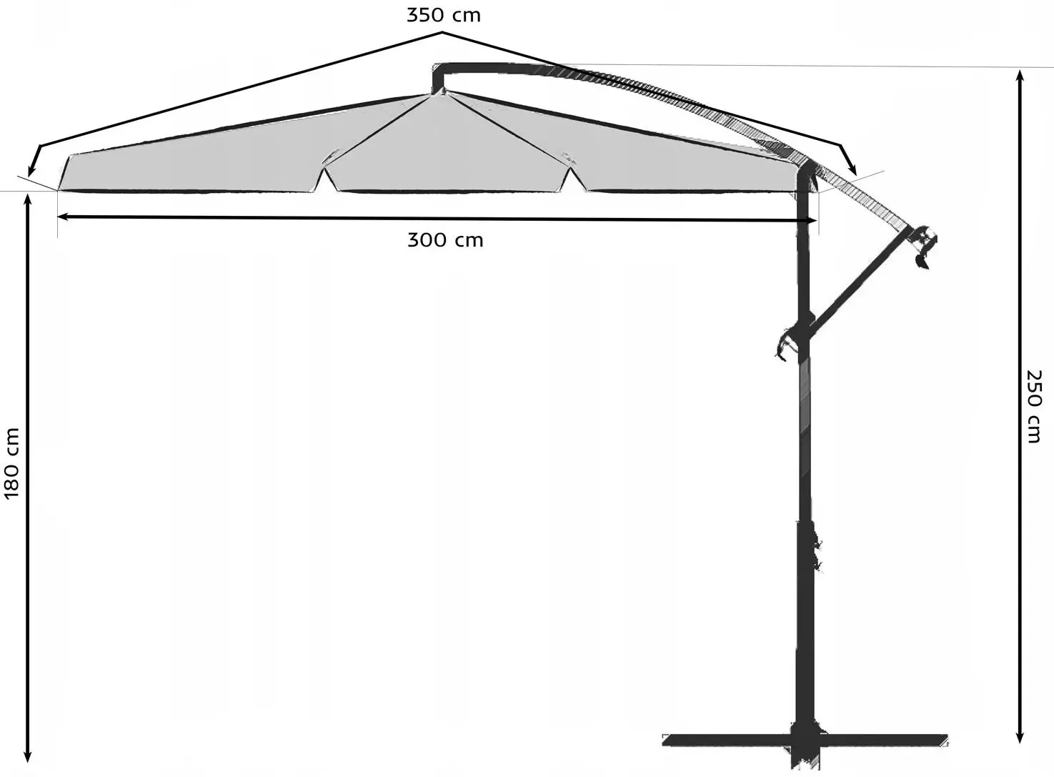 Umbrela de soare Plonos 4220 (Light Grey)