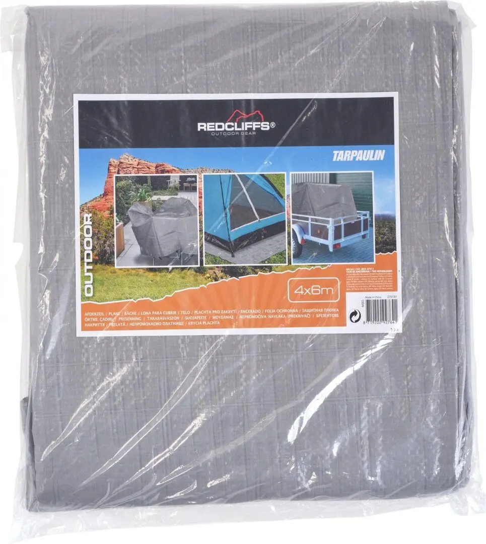 Тент брезентовый Redcliffs 44757 4X6m (Gray)