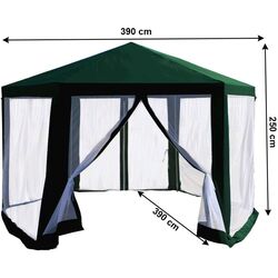 Pavilion de gradina Tempo Kondela Ringe Typ 1 (Green/White) Thumb