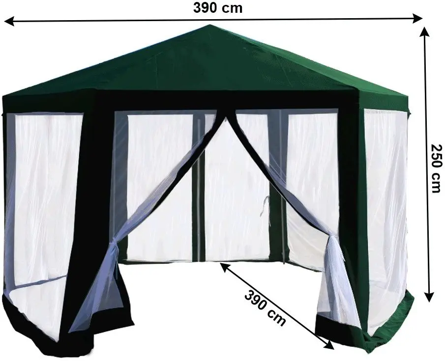 Pavilion de gradina Tempo Kondela Ringe Typ 1 (Green/White)