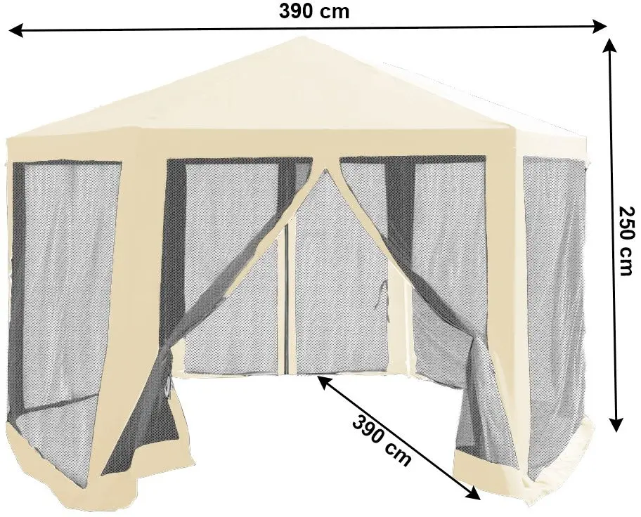 Садовый павильон Tempo Kondela Ringe Typ 2 (Beige/Black)